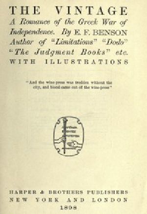 [Gutenberg 46782] • The Vintage: A Romance of the Greek War of Independence